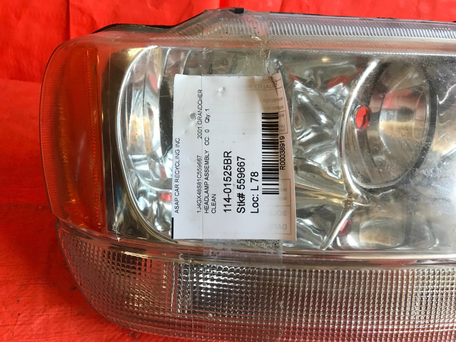 EAGLE EYES BRAND   2001 01 JEEP GRAND CHEROKEE PASSENGER RIGHT HEADLIGHT LAMP R4