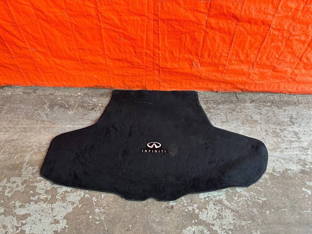 2017 INFINITI Q50 RED SPORT 400 REAR TRUNK FLOOR MAT LINING BLACK CARPET OEM 2220