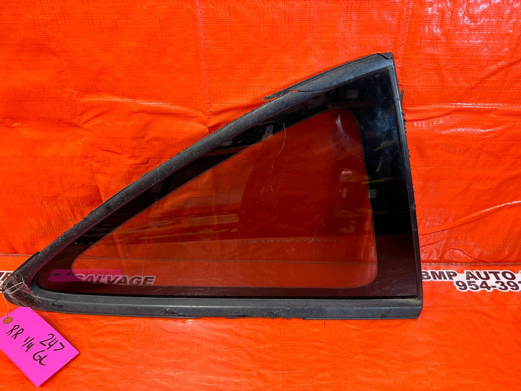 94 01 ACURA INTEGRA 2D   PASSENGER RIGHT REAR 1/4 GLASS WINDOW   OEM FACTORY 2476