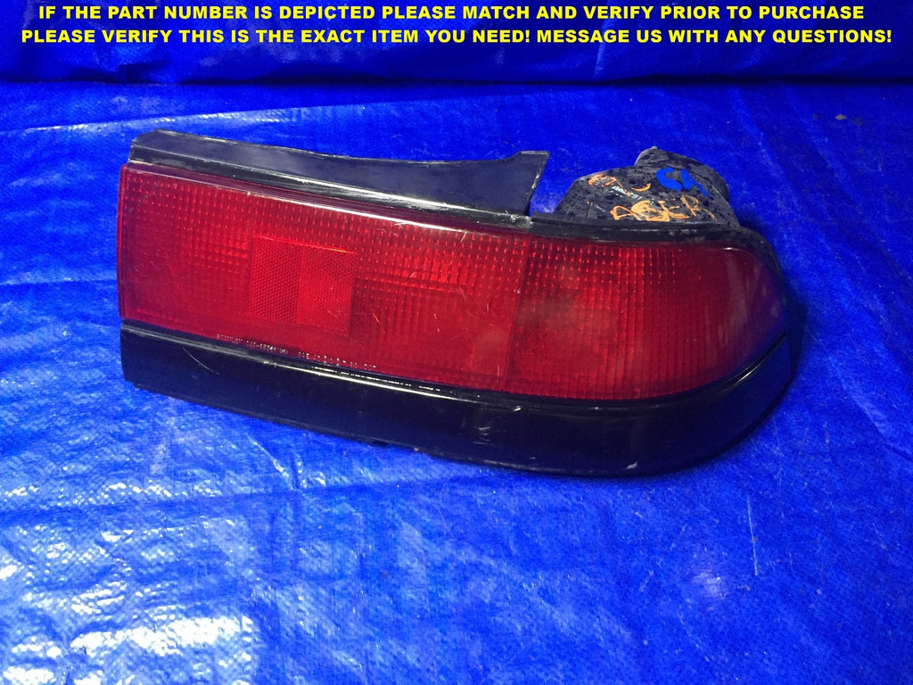 OEM 1990 1991 PLYMOUTH LASER PASSENGER RIGHT TAIL LIGHT R RH 90 91 BLACK #6A0