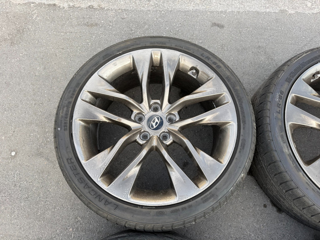 13 16 HYUNDAI GENESIS COUPE   19 INCH R SPEC WHEELS W TIRES   FRONT REAR OEM 2998