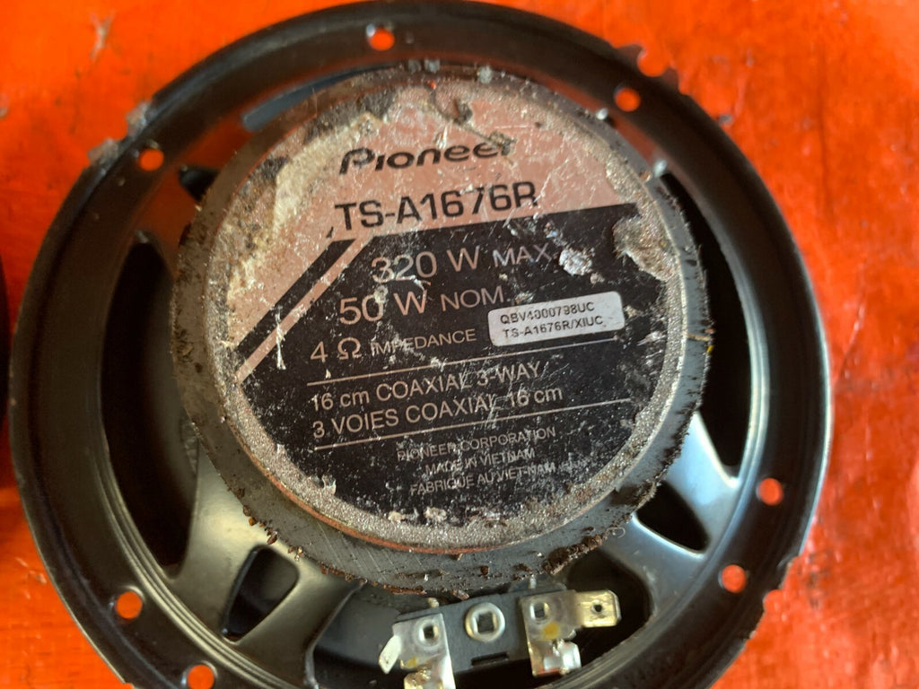 PIONEER TS A1676R 6.5" 3220W 3 WAY TWEETERS CAR STEREO AMPLIFIED PAIR SPEAKERS .4