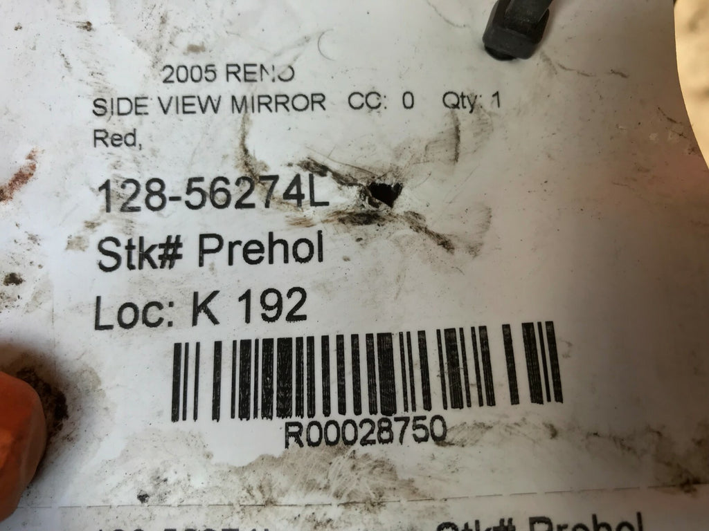 OEM 2005 05 SUZUKI RENO DRIVER LEFT SIDE VIEW MIRROR   RED   5 PIN9