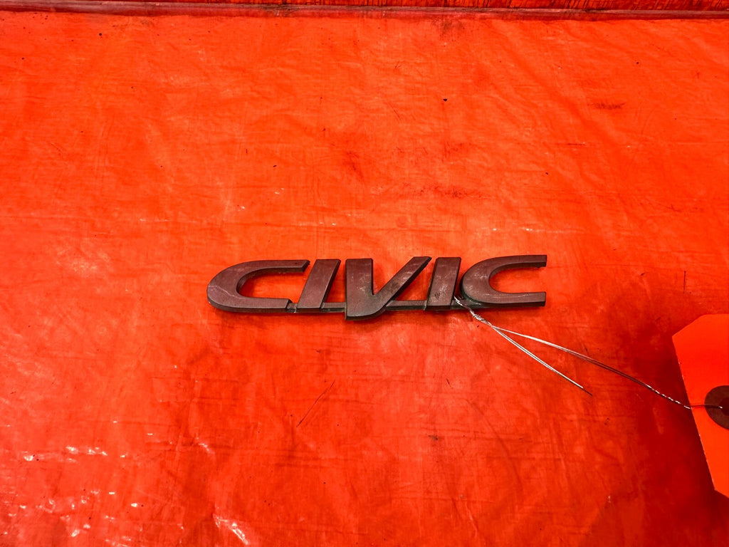 96 00 HONDA CIVIC   TRUNK BADGE EMBLEM INSIGNIA SET PACKAGE   OEM FACTORY #2851
