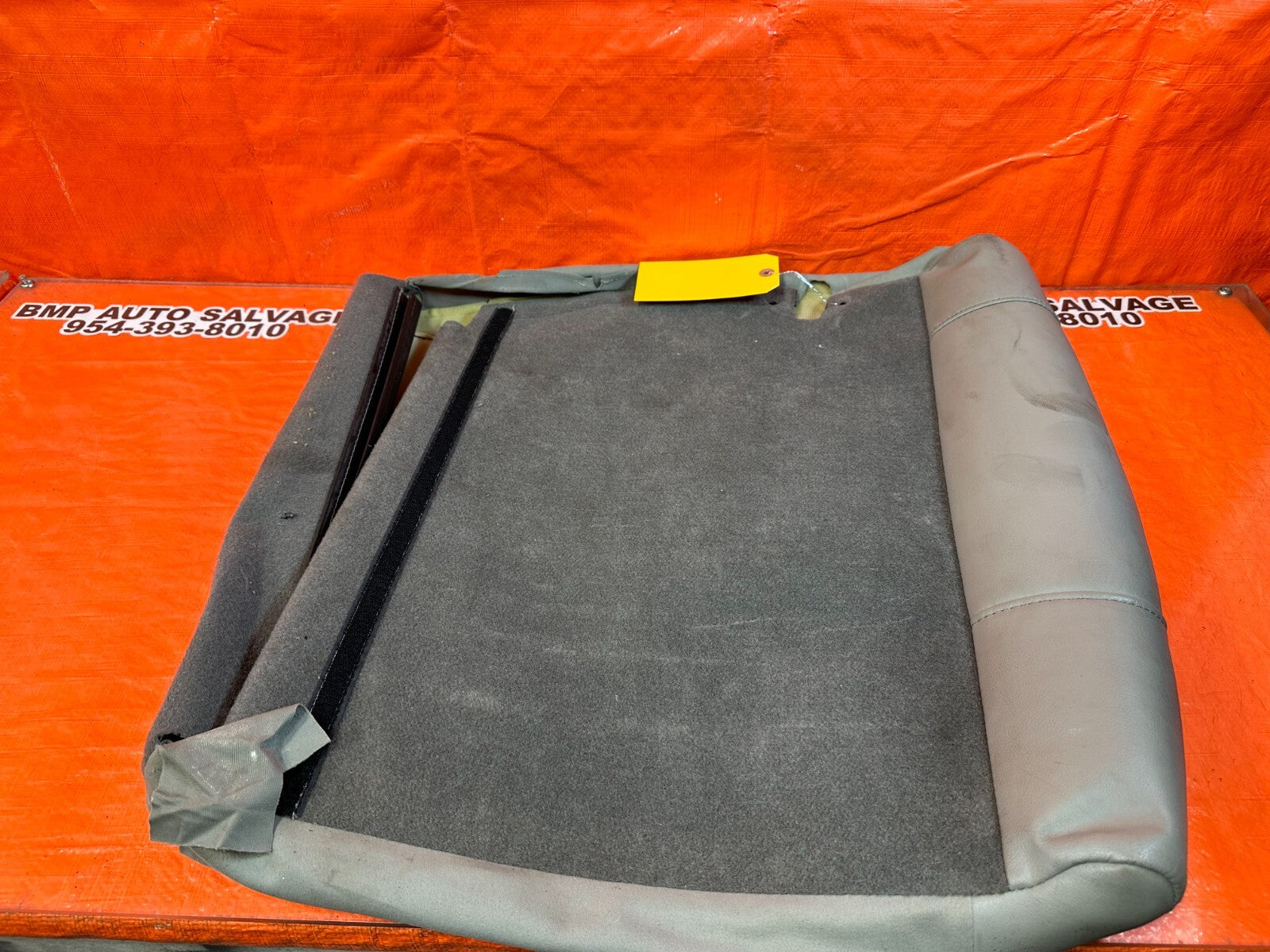 02 04 ACURA RSX   GRAY   DRIVER LEFT REAR UPPER SEAT SKIN LEATHER COVER OEM 2546