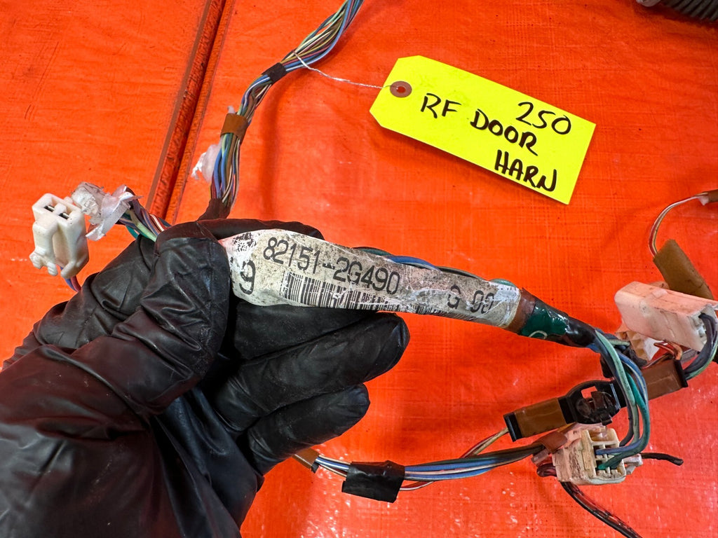 2000 00 TOYOTA CELICA GTS GT S   PASSENGER RIGHT FRONT DOOR WIRING HARNESS #2509