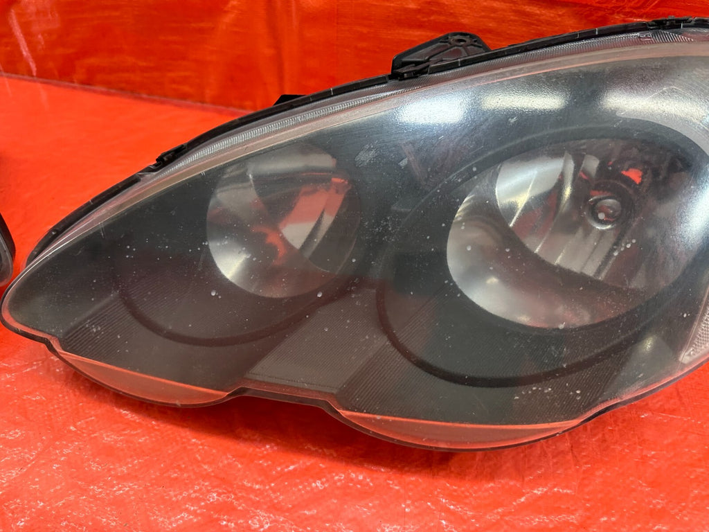 02 04 ACURA RSX   AFTERMARKET BRAND BLACK HOUSING HEADLIGHTS   LEFT & RIGHT #1837