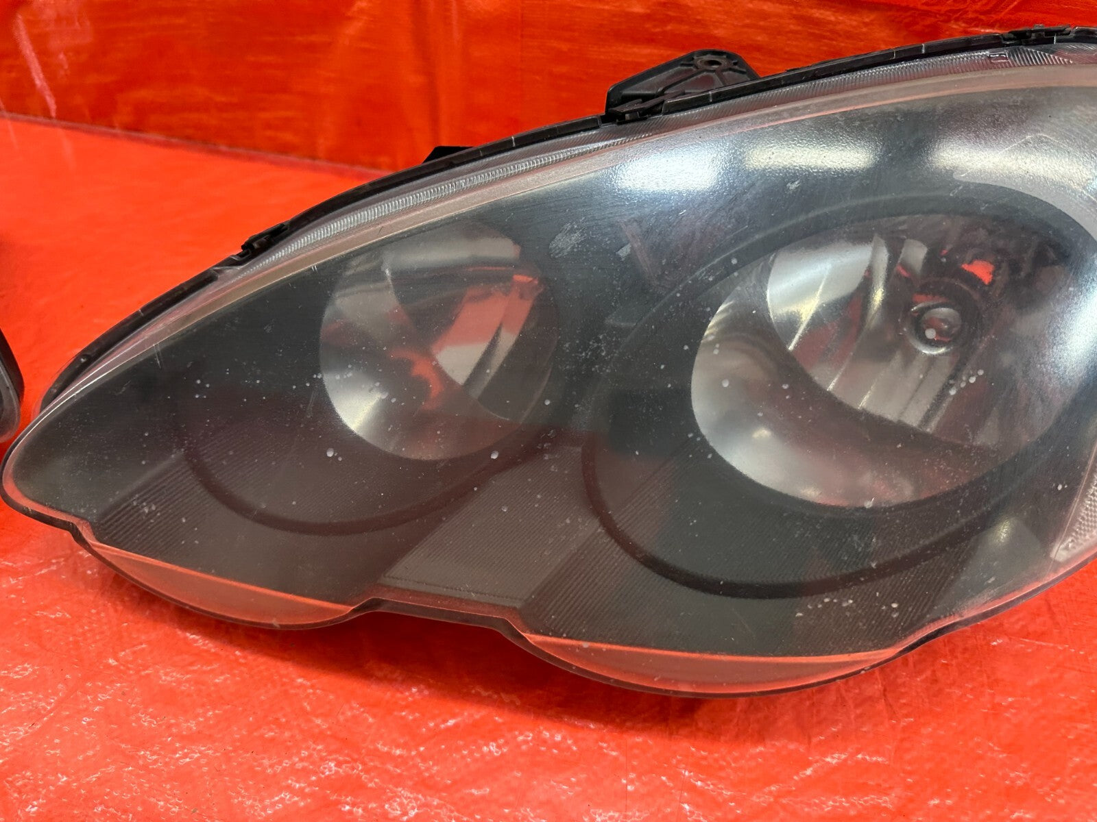 02 04 ACURA RSX   AFTERMARKET BRAND BLACK HOUSING HEADLIGHTS   LEFT & RIGHT #1837