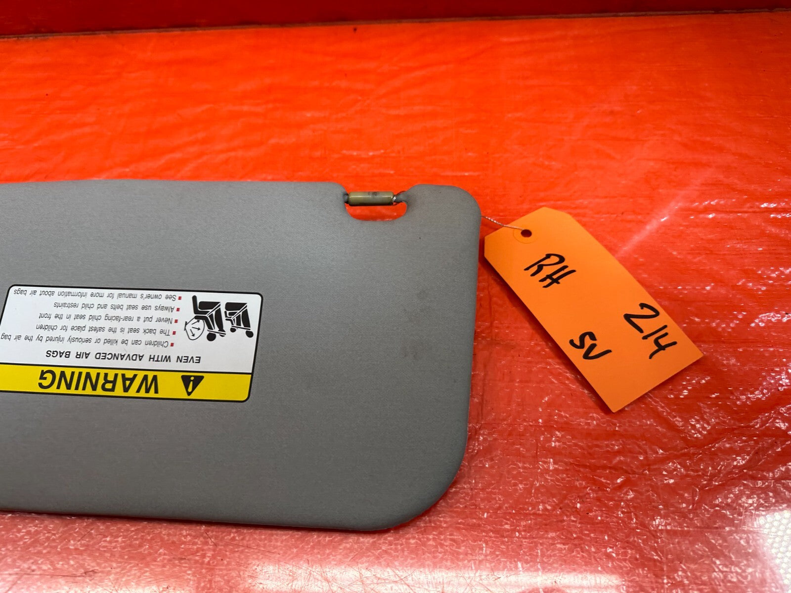 08 15 LANCER EVOLUTION X EVO 10   SUN VISOR   PASSENGER RIGHT SIDE GRAY OEM #2145