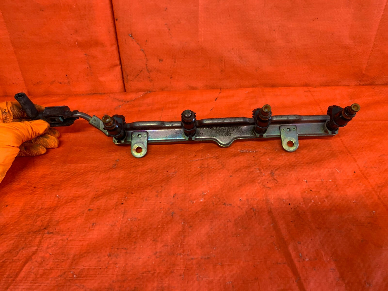 06 11 HONDA CIVIC SI 2.0L K20Z3   FUEL RAIL WITH FUEL INJECTORS SET OF 4   OEM ;4