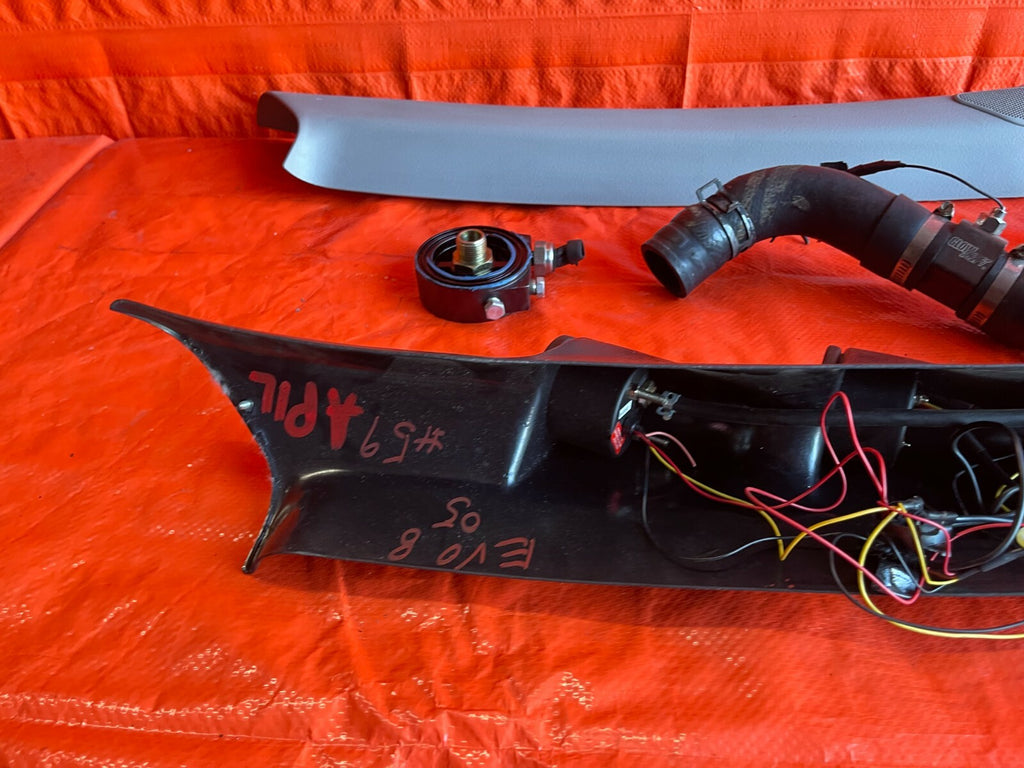 03 06 LANCER EVOLUTION VIII 8 IX 9   GLOWSHIFT BRAND GAUGE A PILLAR W/ GAUGES 8