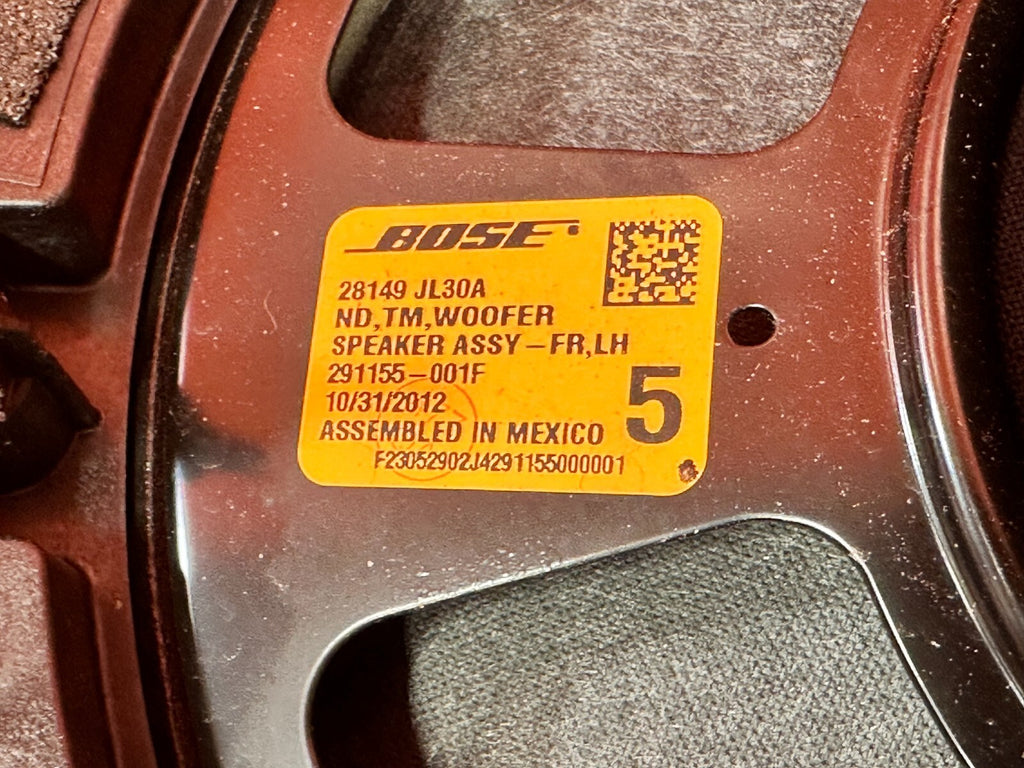 08 15 INFINITI G37 COUPE & CONVERTIBLE   LEFT FRONT   BOSE SPEAKER   OEM 2784