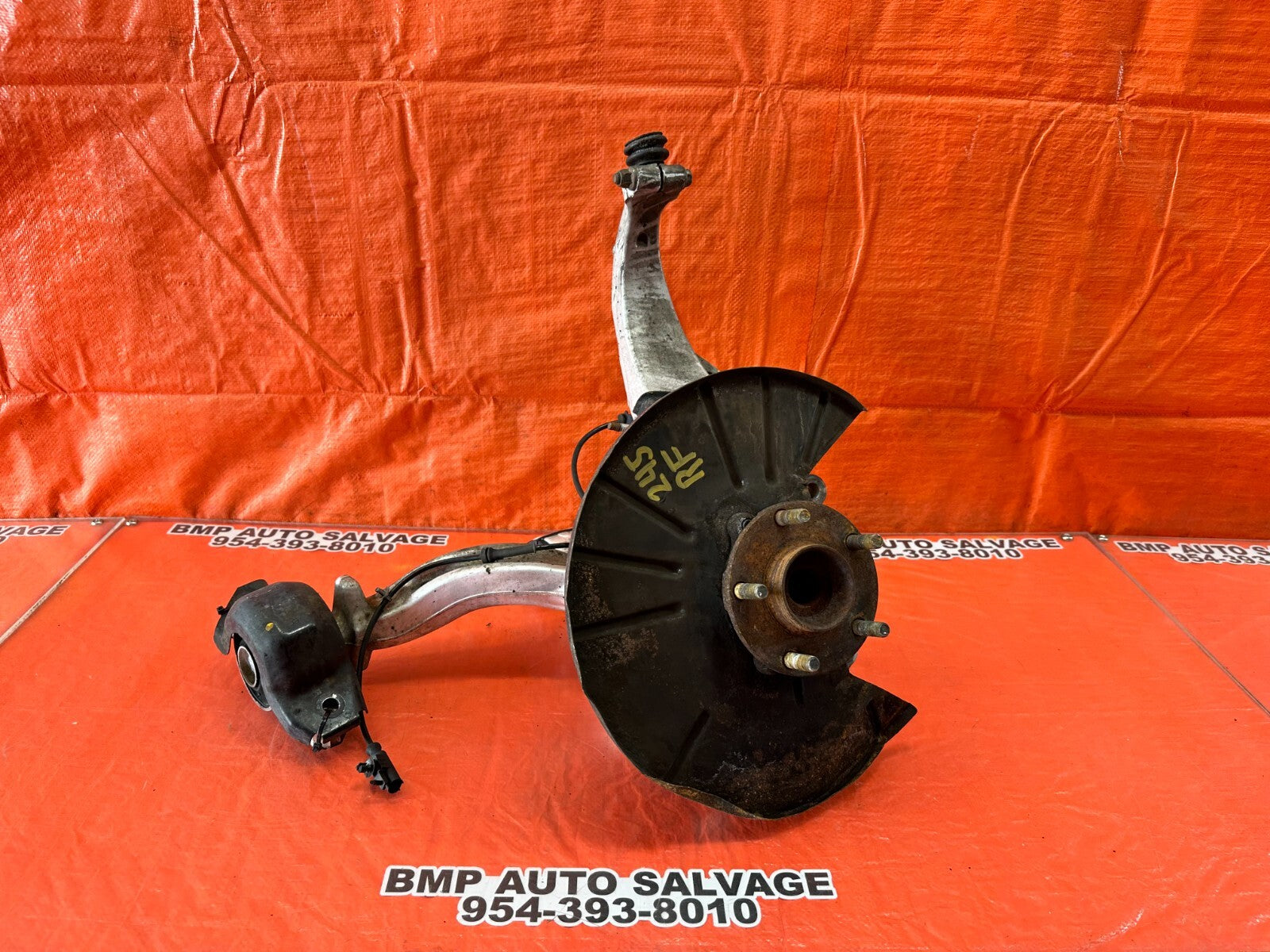 08 15 INFINITI G37 COUPE S RWD RIGHT FRONT SPINDLE W/ LOWER CONTROL ARM OEM #2450