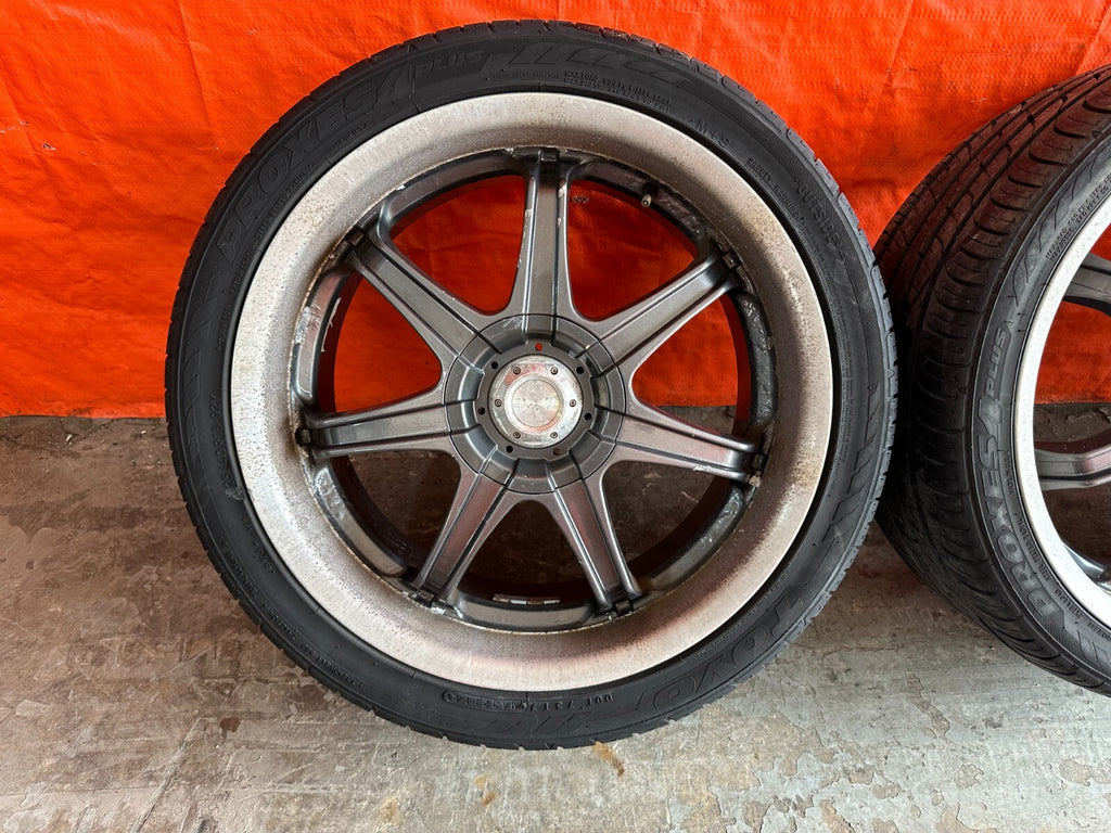 97 01 HONDA PRELUDE   UNKNOWN BRAND   7 SPOKE   18 INCH WHEELS W/ TIRES   #21010