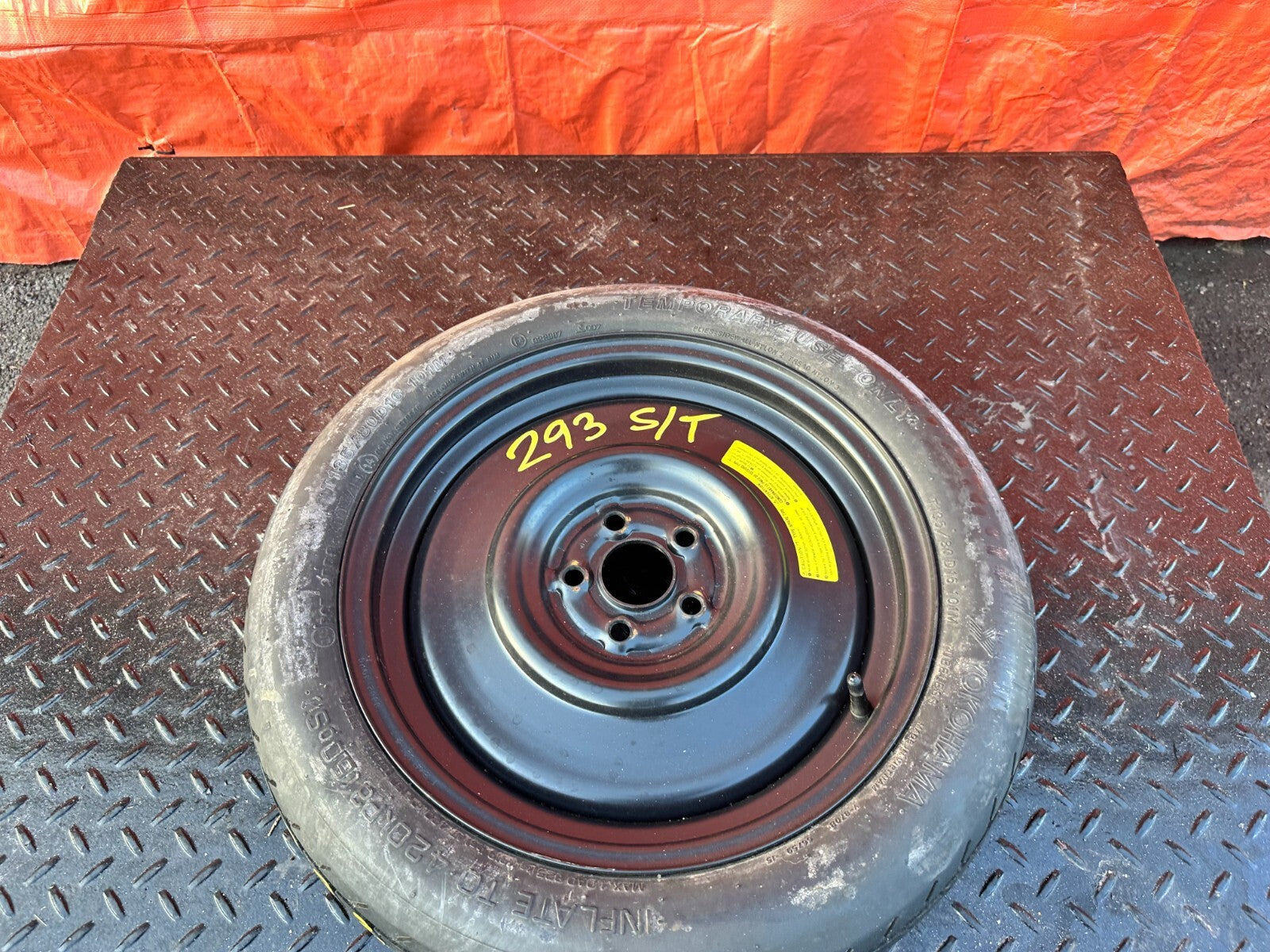 13 16 SCION FRS   13 20 BRZ   EMERGENCY SPARE BACK UP TIRE WHEEL RIM   OEM #2933