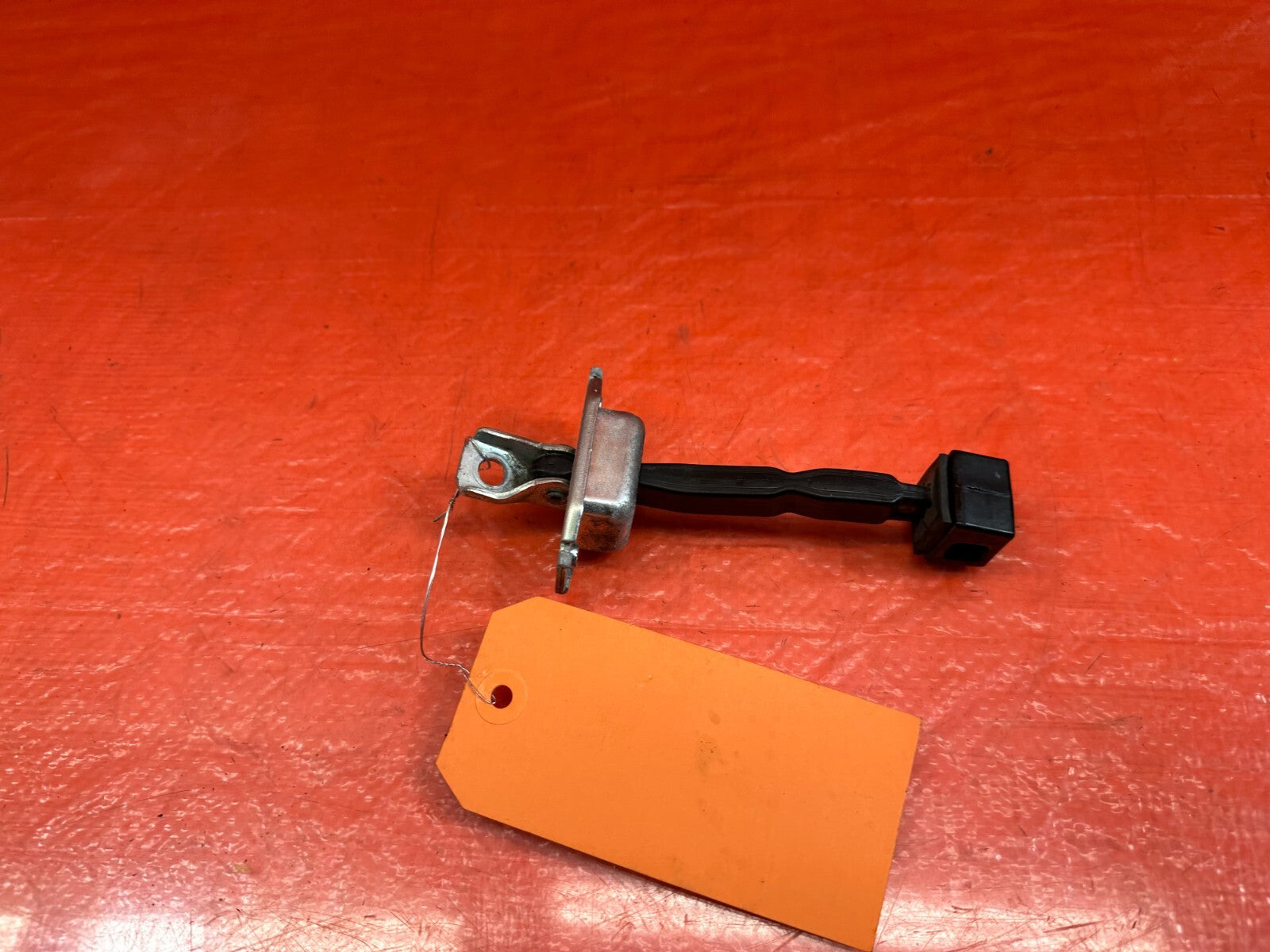 08 15 LANCER EVOLUTION X EVO 10   LEFT REAR DOOR CHECKER HINGE ARM STOPPER 2178