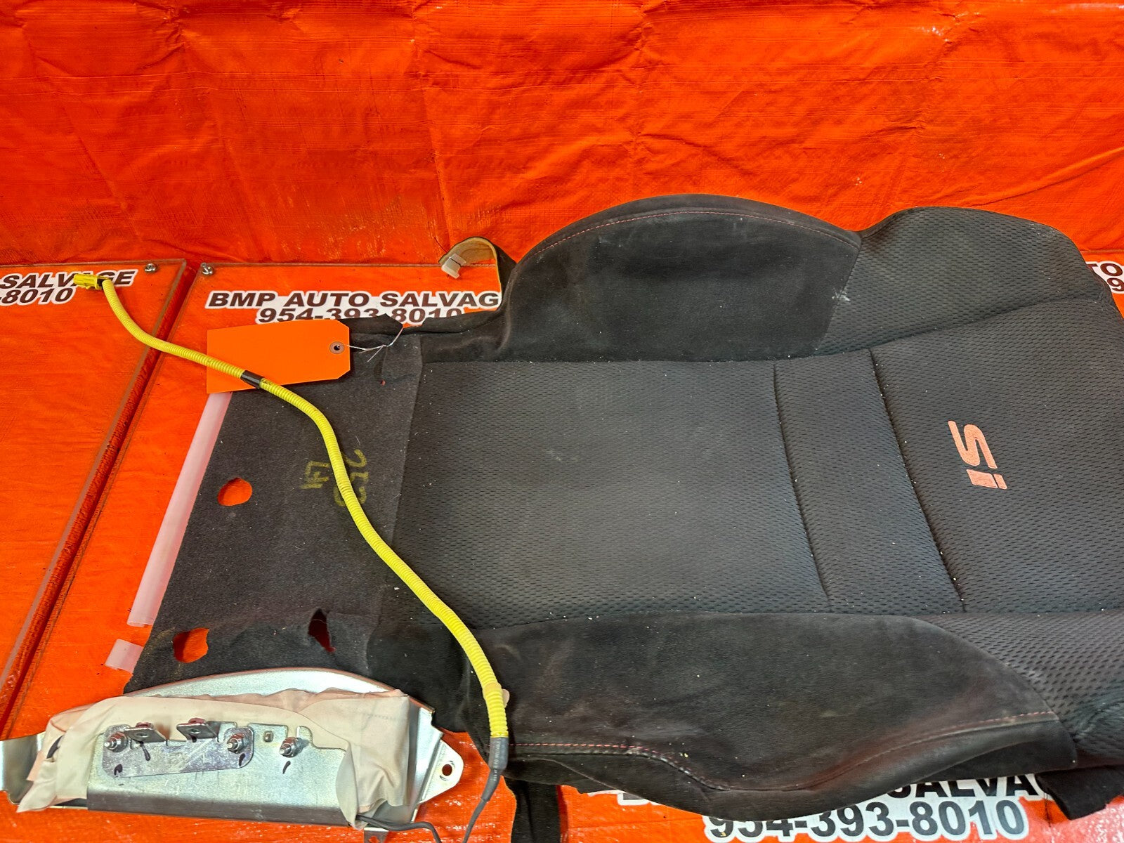 06 11 HONDA CIVIC SI DRIVER LEFT FRONT UPPER SEAT SKIN CLOTH FABRIC COVER OEM 539