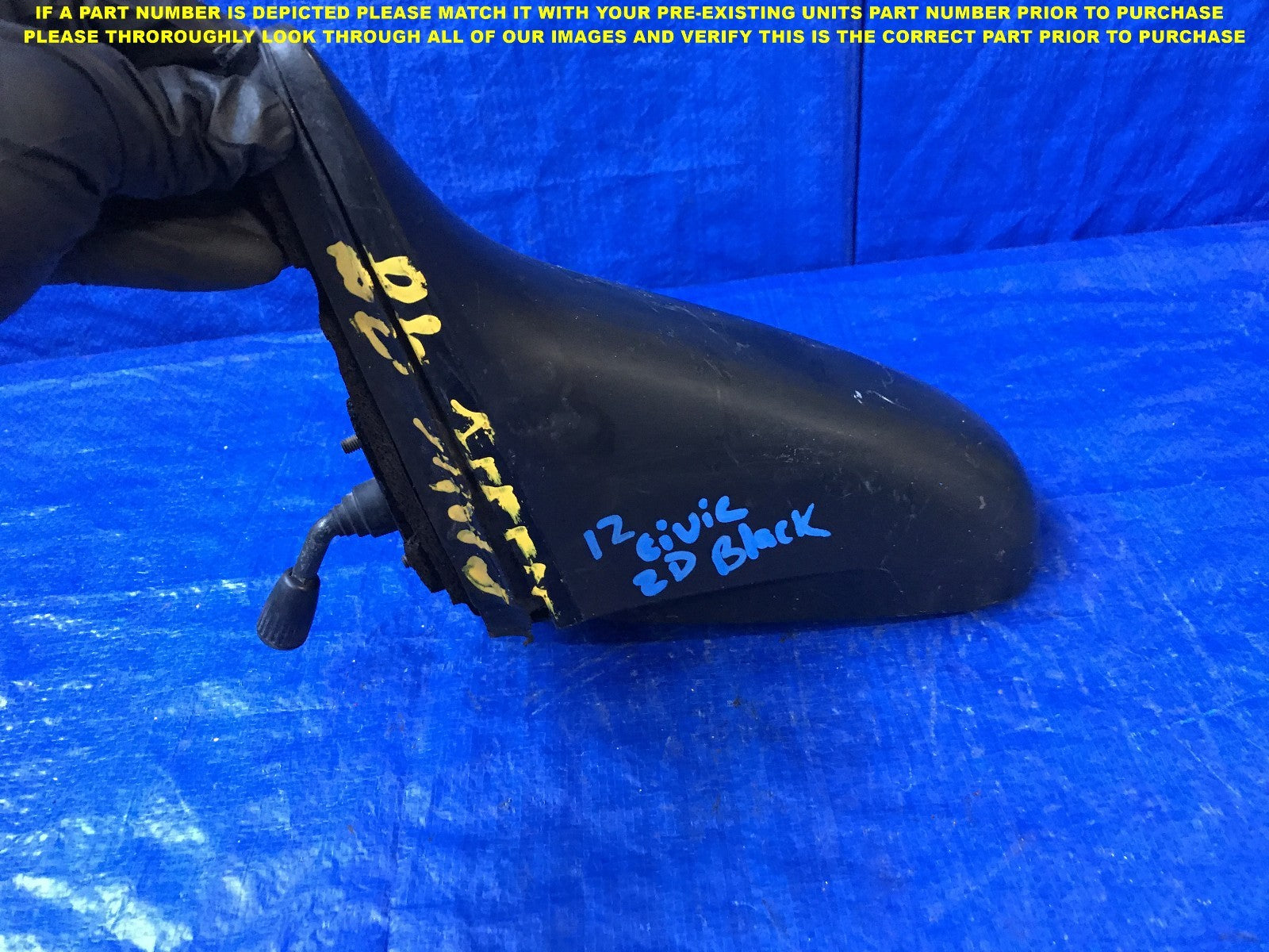 OEM 1996 1997 1998 1999 2000 HONDA CIVIC COUPE DRIVER LEFT SIDE VIEW MIRROR.3