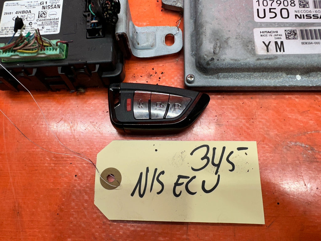 14-15 INFINITI Q50 3.7L AWD ECU BCM KEY SET IMMOBILIZER 284BA-4HB0A BEM394-00 #36