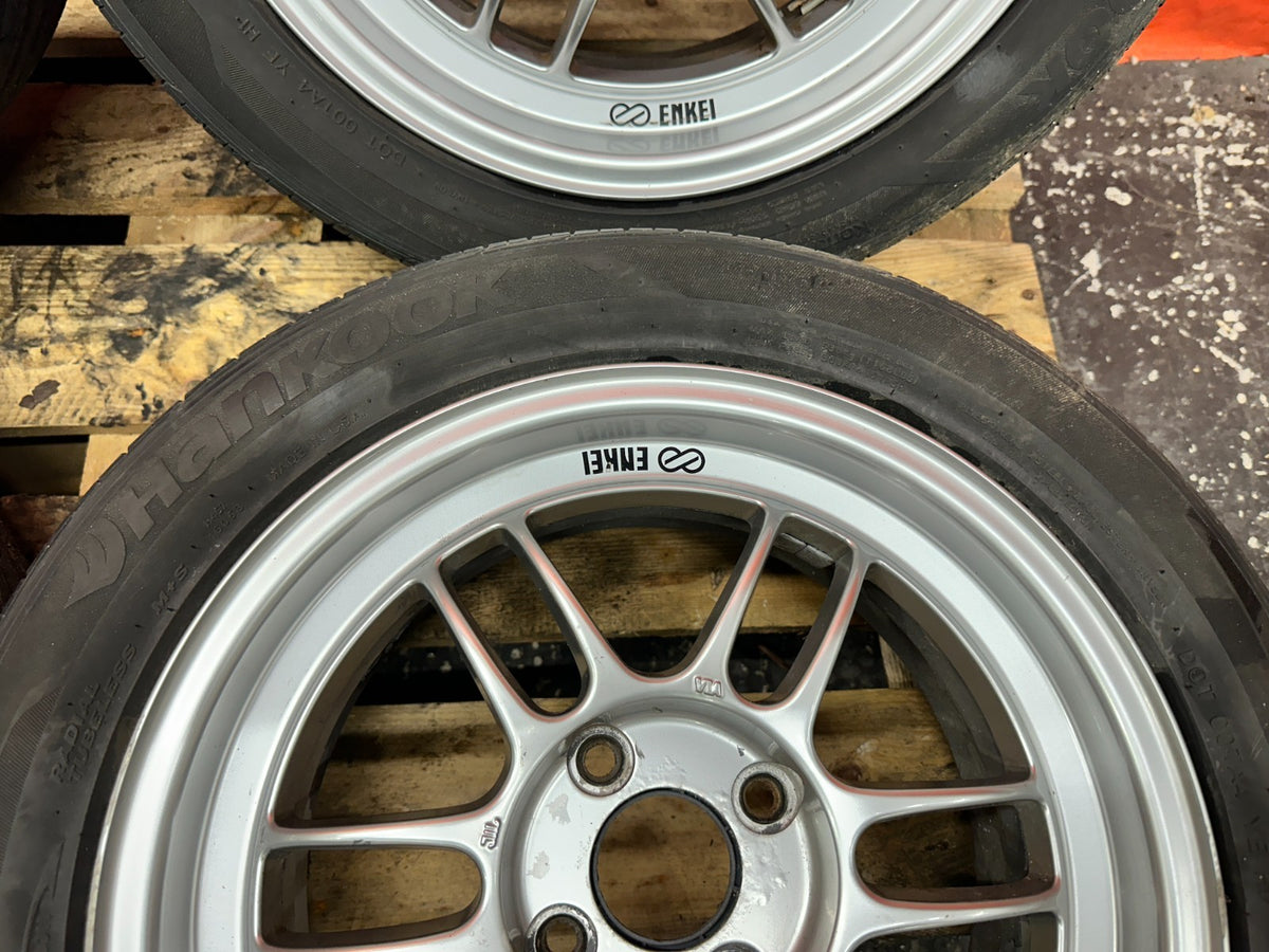ENKEI RPF1 15x7 +41 4x100 WHEELS RIMS SET HONDA CIVIC INTEGRA MIATA CIVIC DEL SO15