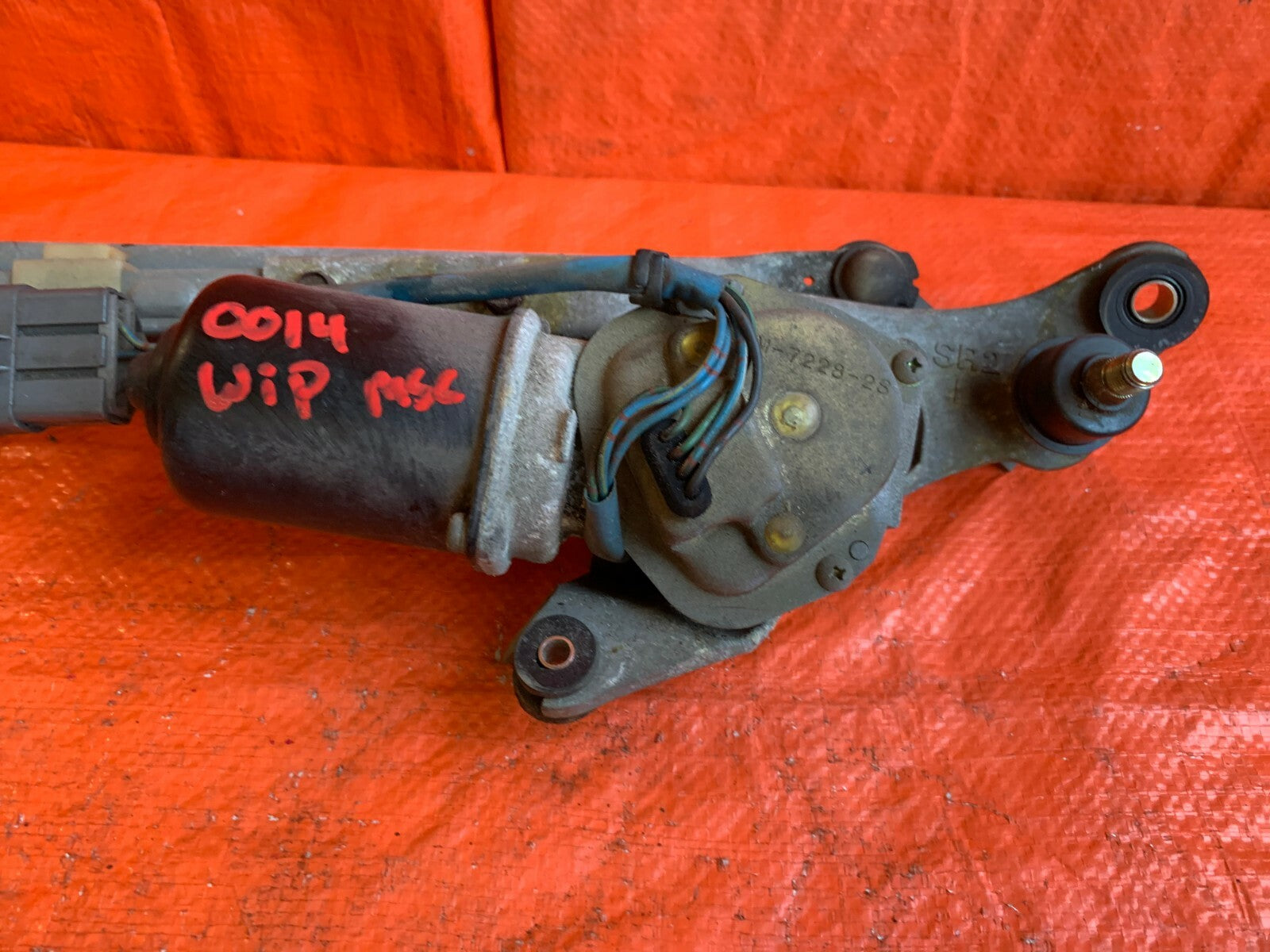 OEM 1994 94 HONDA DEL SOL   WINDSHIELD WIPER MOTOR WITH LINKAGE 100% COMPLETE3