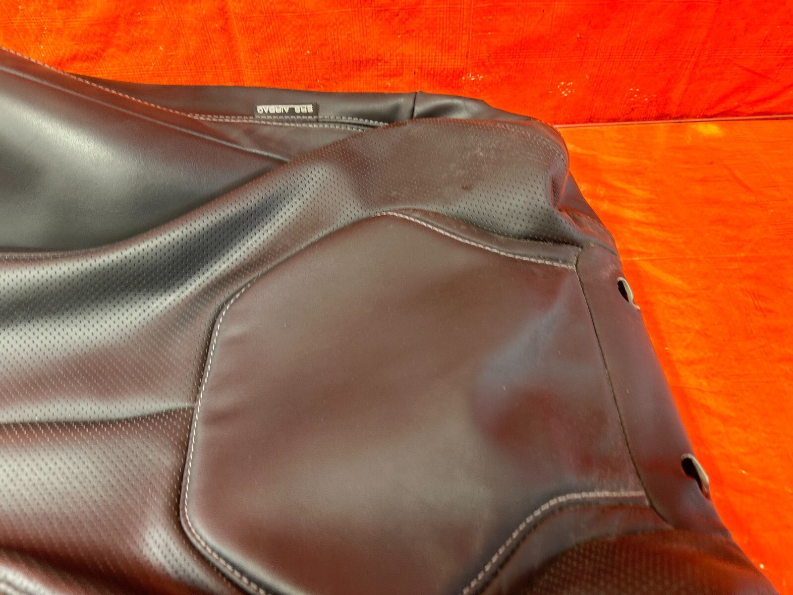17 20 INFINITI Q60   PASSENGER RIGHT FRONT UPPER SEAT SKIN LEATHER WRAP OEM 2897