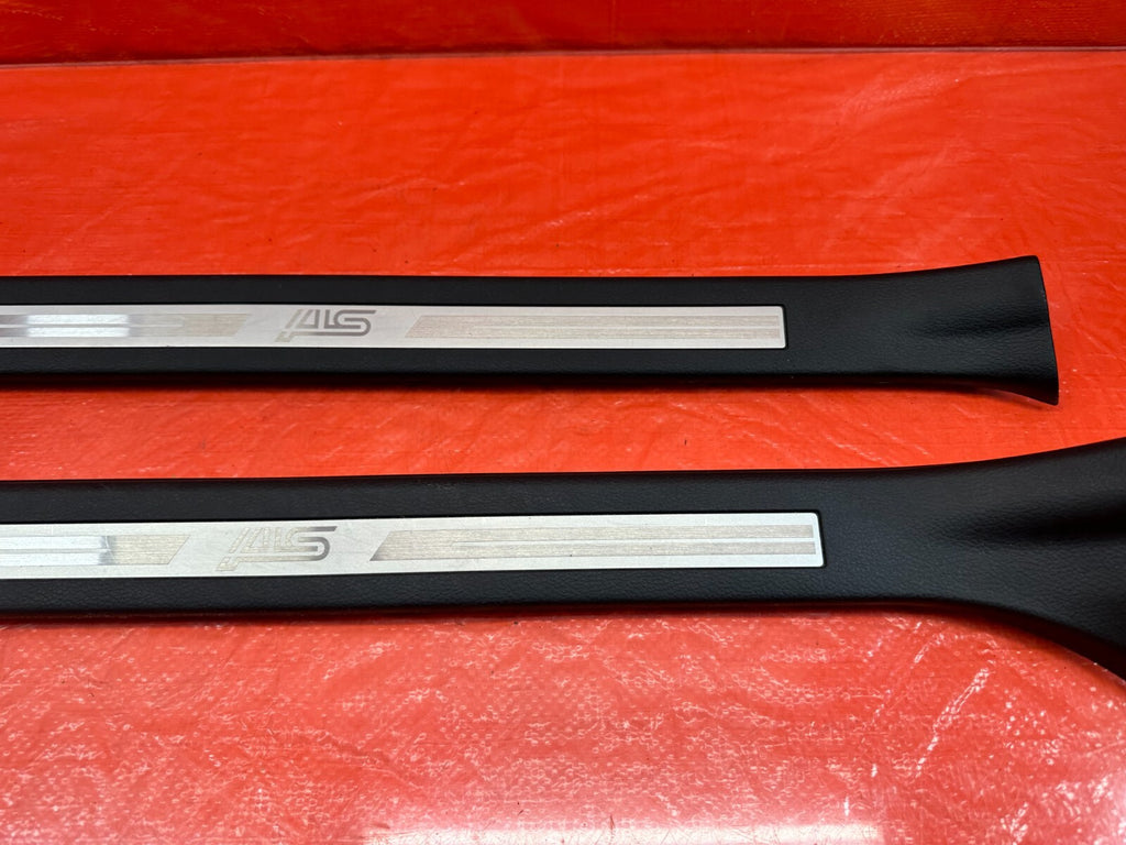 15 20 SUBARU WRX STI FLOOR PILLAR SCUFF PLATE SET W/ STI BADGE   LEFT RIGHT #1805
