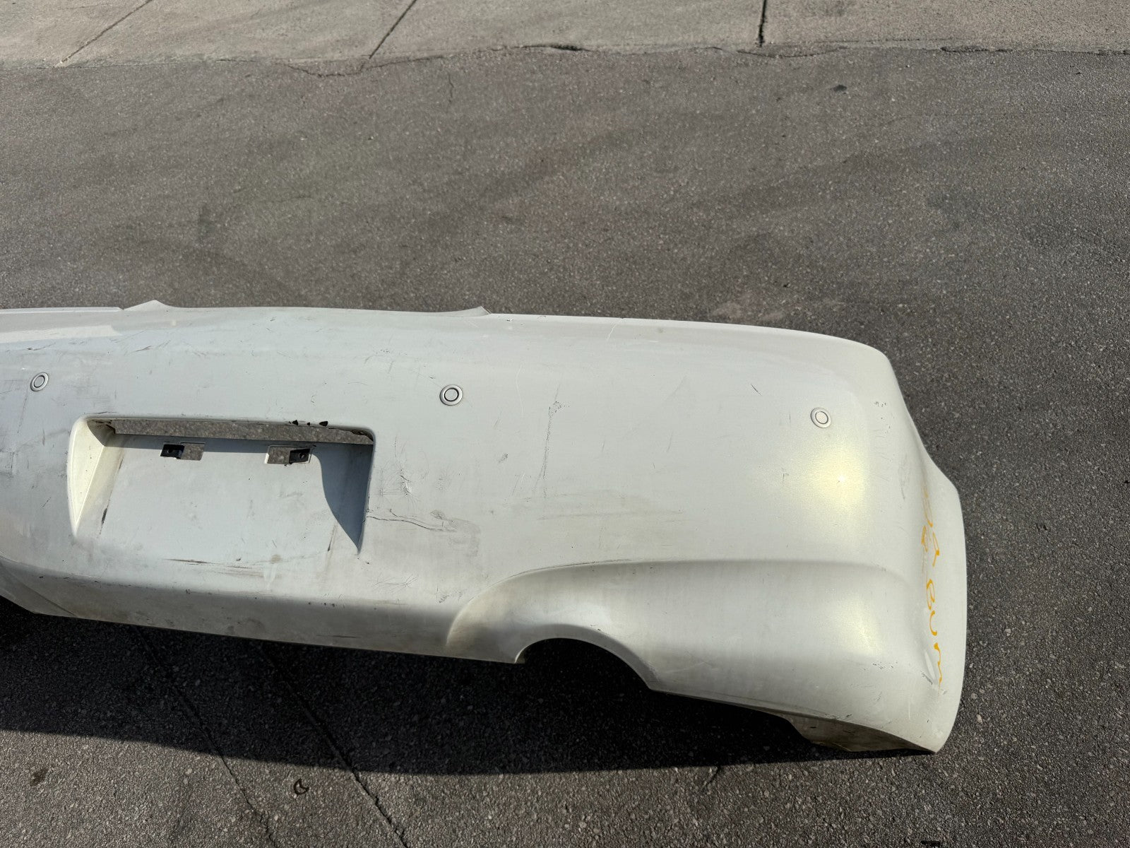 09 15 INFINITI G37 Q60 CONVERTIBLE REAR BUMPER COVER WITH SENSORS OEM #3296