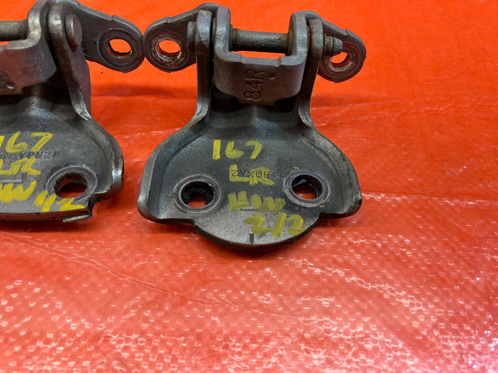 98 02 HONDA ACCORD SEDAN DRIVER LEFT REAR DOOR HINGE SET UPPER LOWER OEM #1675