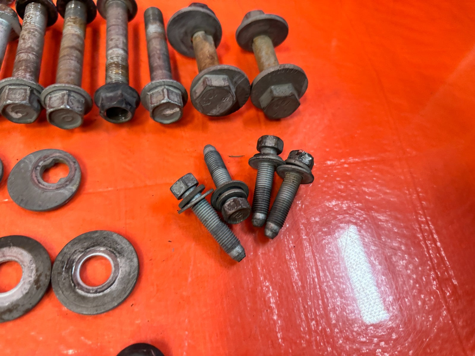 13 16 HYUNDAI GENESIS COUPE 3.8L   REAR TRAILING ARM CAMBER CASTER BOLTS #3183