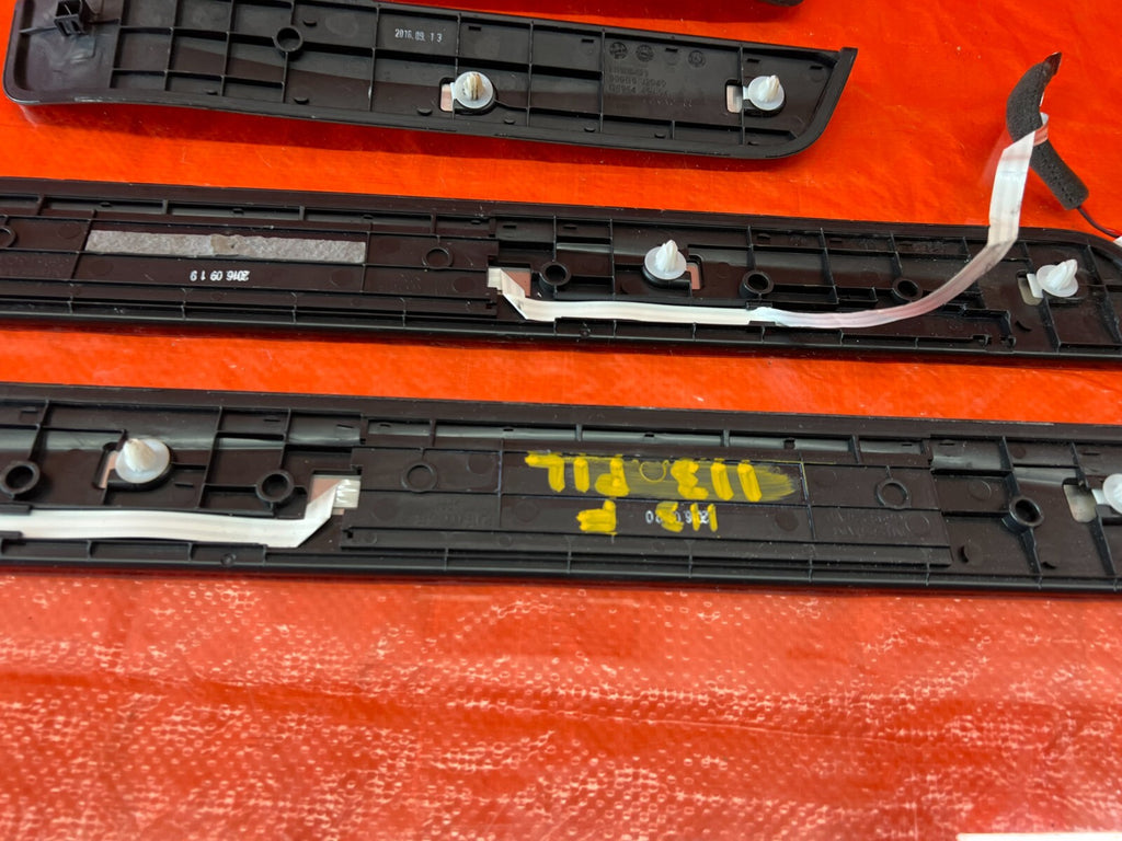 2017 INFINITI Q50 ILLUMINATING LED SCUFF PLATE FLOOR PILLAR SET FRONT REAR OEM9