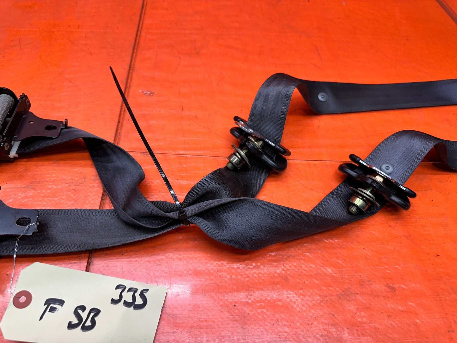 97 01 HONDA PRELUDE 2.2L DRIVER PASSENGER FRONT SEAT BELTS RETRACTOR OEM #3355