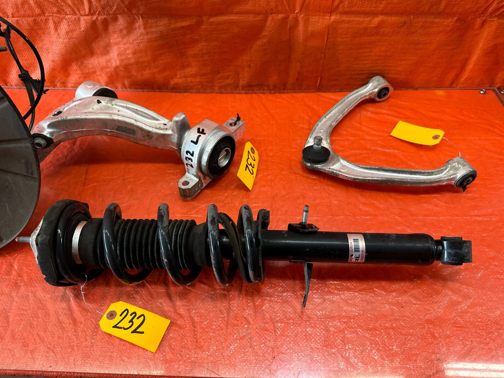 08 15 INFINITI G37 COUPE S   LEFT FRONT SPINDLE W/ CONTROL ARMS & SHOCK OEM #2328