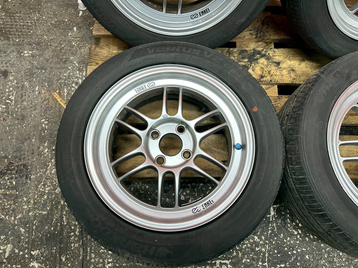 ENKEI RPF1 15x7 +41 4x100 WHEELS RIMS SET HONDA CIVIC INTEGRA MIATA CIVIC DEL SO10