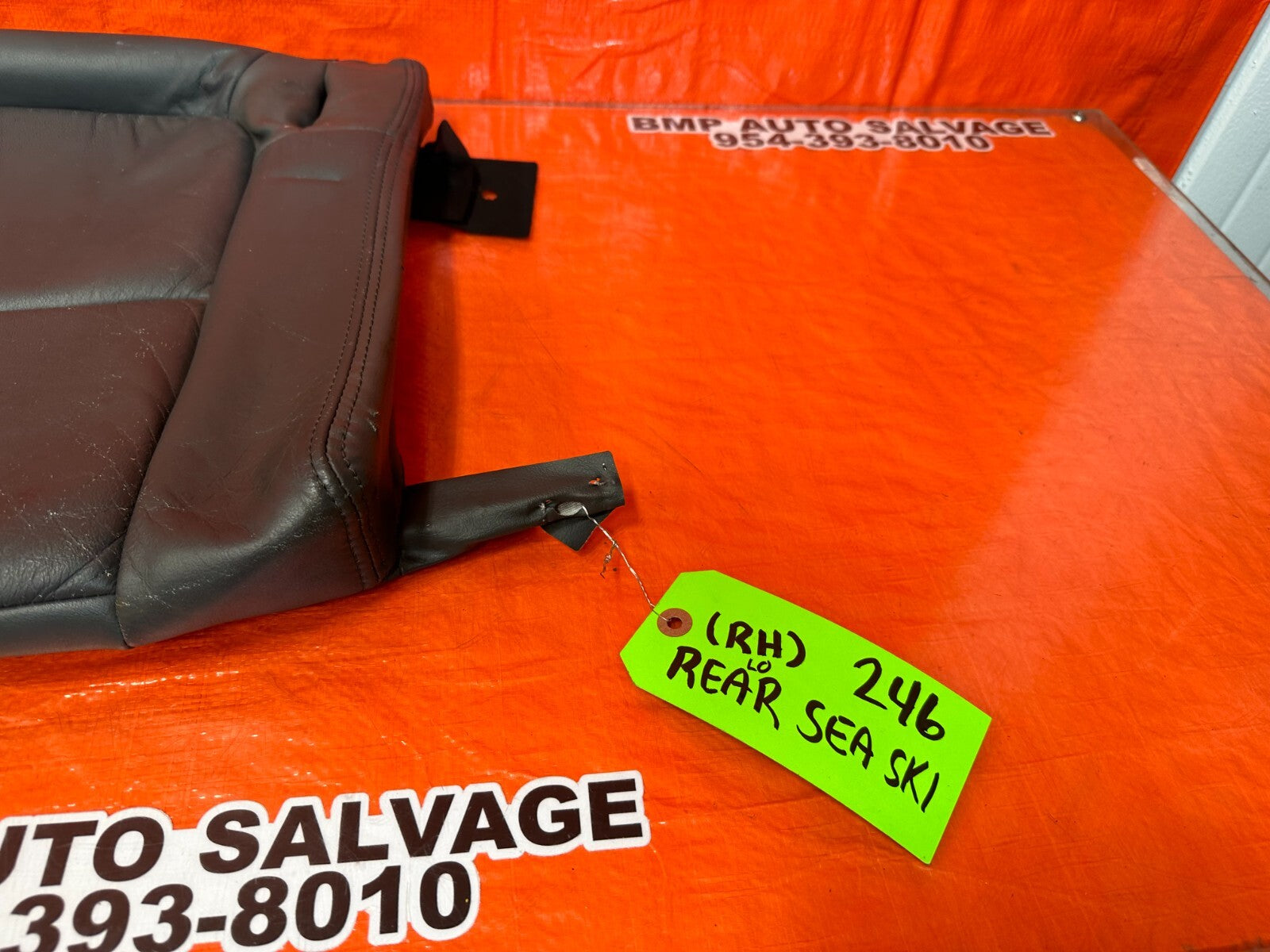 98 01 ACURA INTEGRA 2D GRAY RIGHT LOWER UPPER SEAT LEATHER SKIN OEM 2464