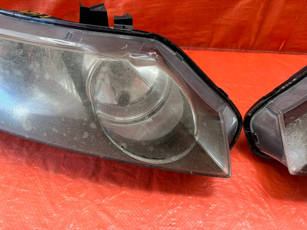 06 08 HONDA CIVIC SEDAN   LEFT & RIGHT AFTERMARKET BLACK HOUSING HEADLIGHTS #2207