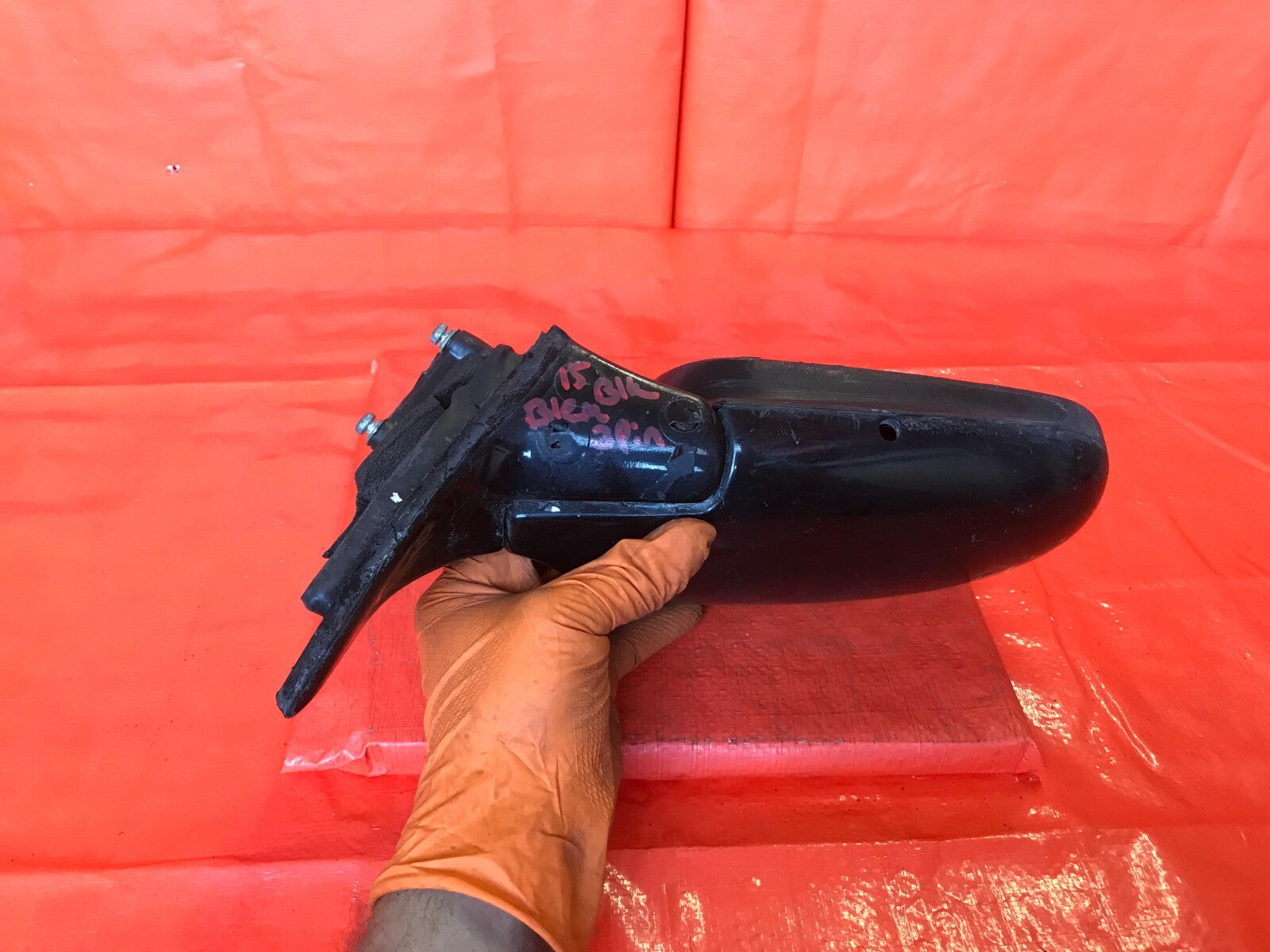 OEM 1992 1993 HONDA ACCORD PASSENGER RIGHT SIDE VIEW MIRROR   BLACK   3 PIN8