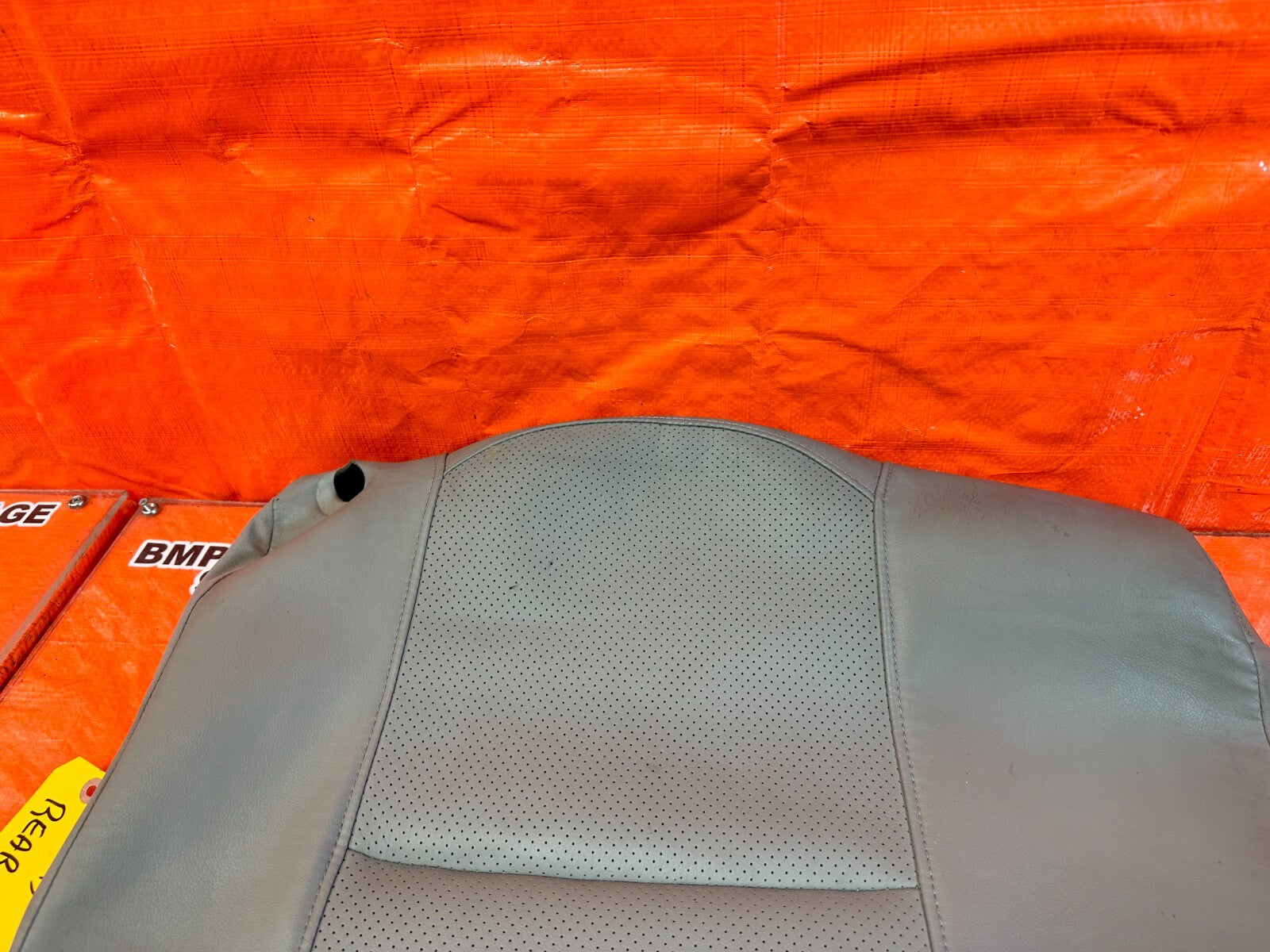 02 04 ACURA RSX GRAY PASSENGER RIGHT REAR UPPER SEAT SKIN LEATHER COVER OEM 2543