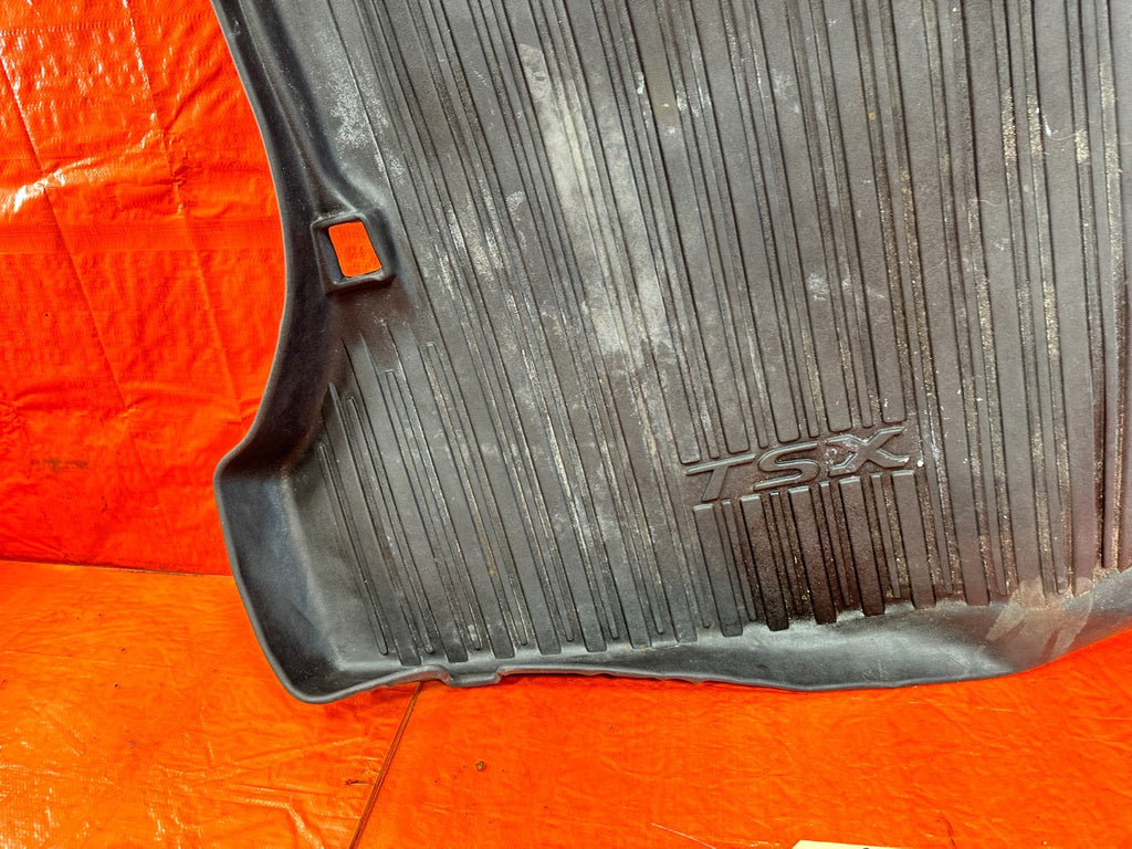 04 08 ACURA TSX   TSX LOGO   ALL WEATHER RUBBER TRUNK MAT LINER LINING   OEM 3227