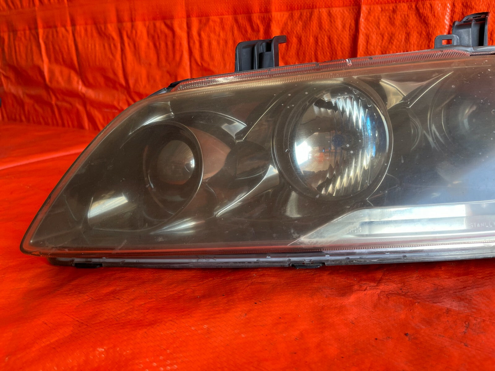 04 05 LANCER EVOLUTION EVO IX 9   SMOKED CHROME NON HID   HEADLIGHT HEADLAMP OEM3
