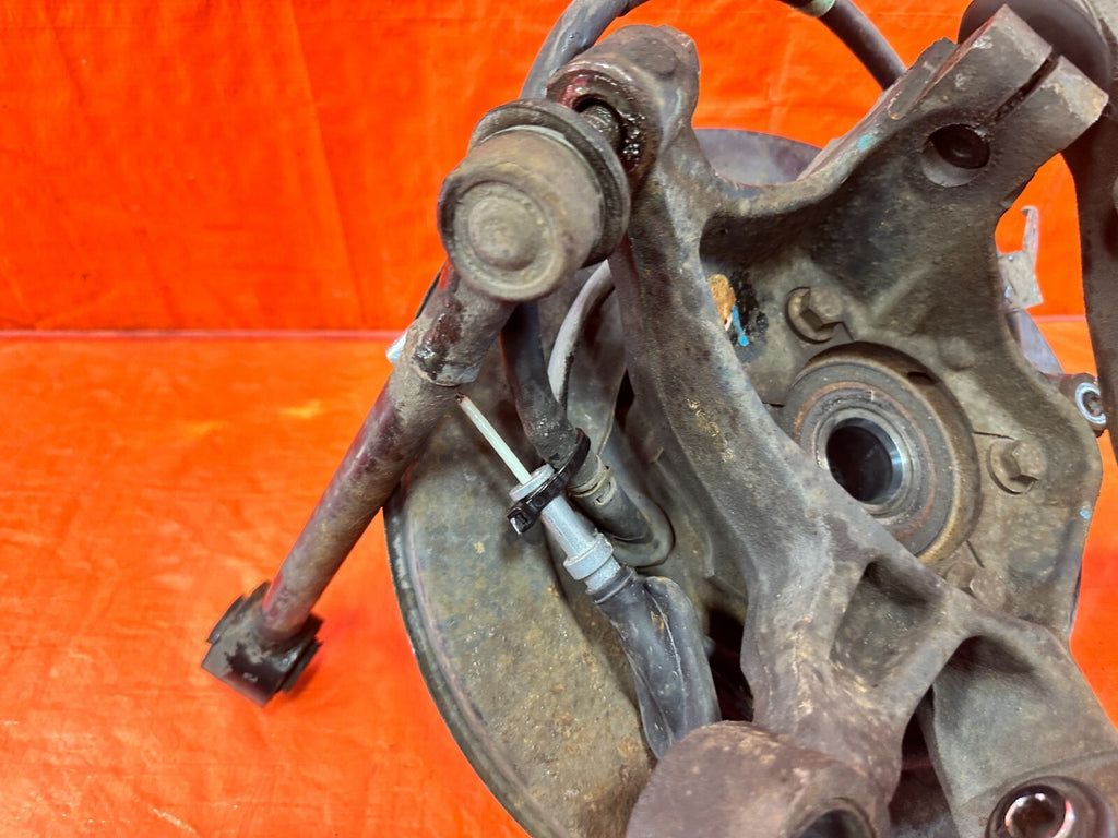 08 14 SUBARU IMPREZA WRX STI RIGHT REAR SPINDLE KNUCKLE WITH 4 CONTROL ARMS OEM21