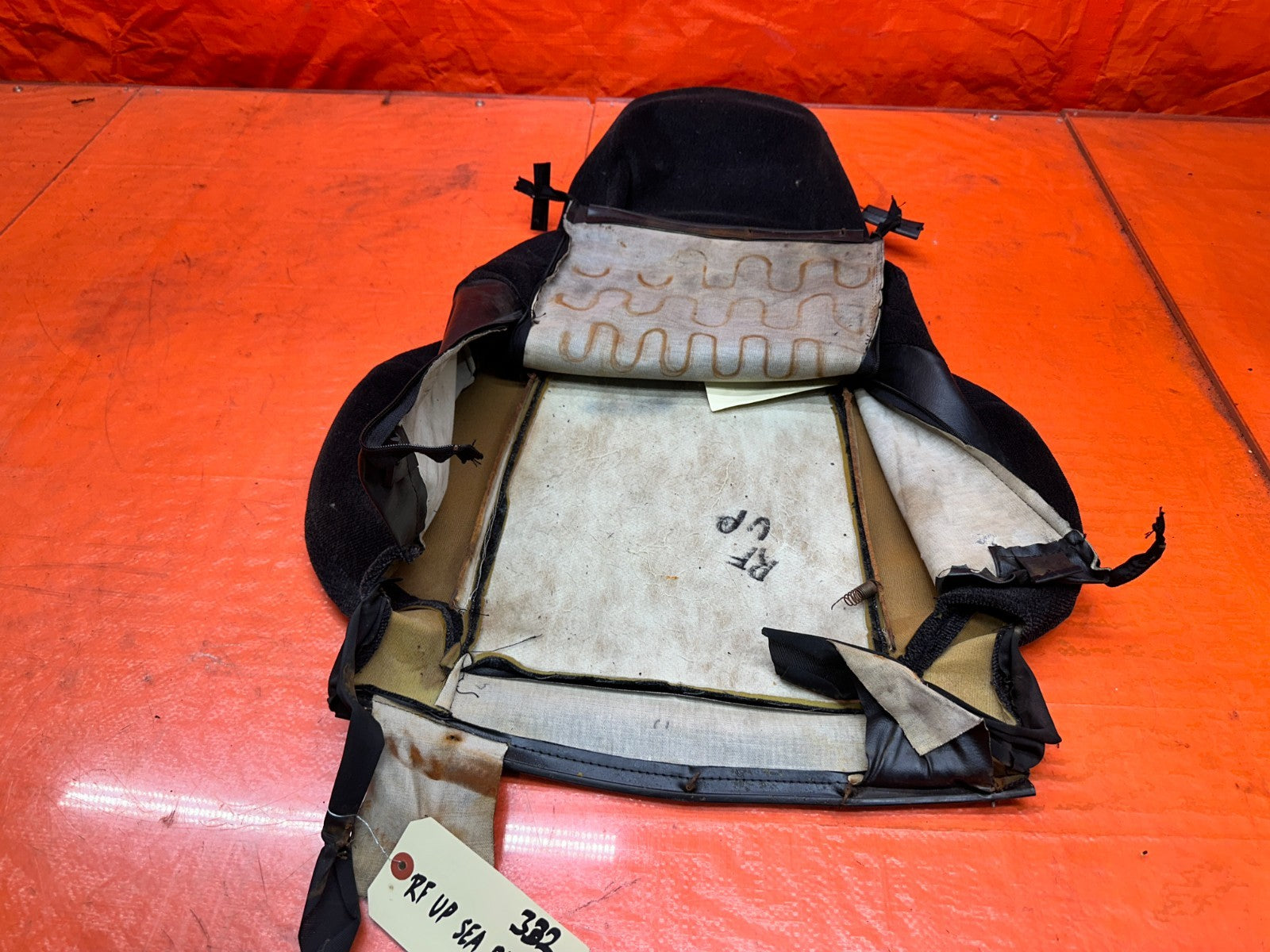 92 96 HONDA PRELUDE RIGHT FRONT UPPER SEAT CLOTH SKIN OEM #3329