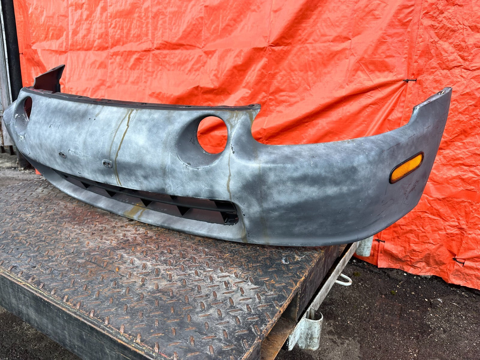 93 95 HONDA DEL SOL   FRONT BUMPER COVER   PRIMER COLOR   OEM #2726