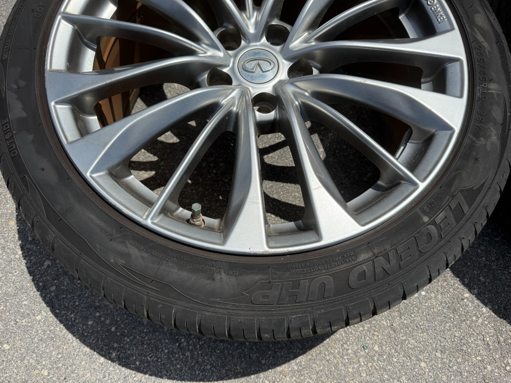 08 15 INFINITI G37 & Q60 SPORT MODEL 19 INCH 15 SPOKE ENKEI WHEELS RIMS OEM #3286