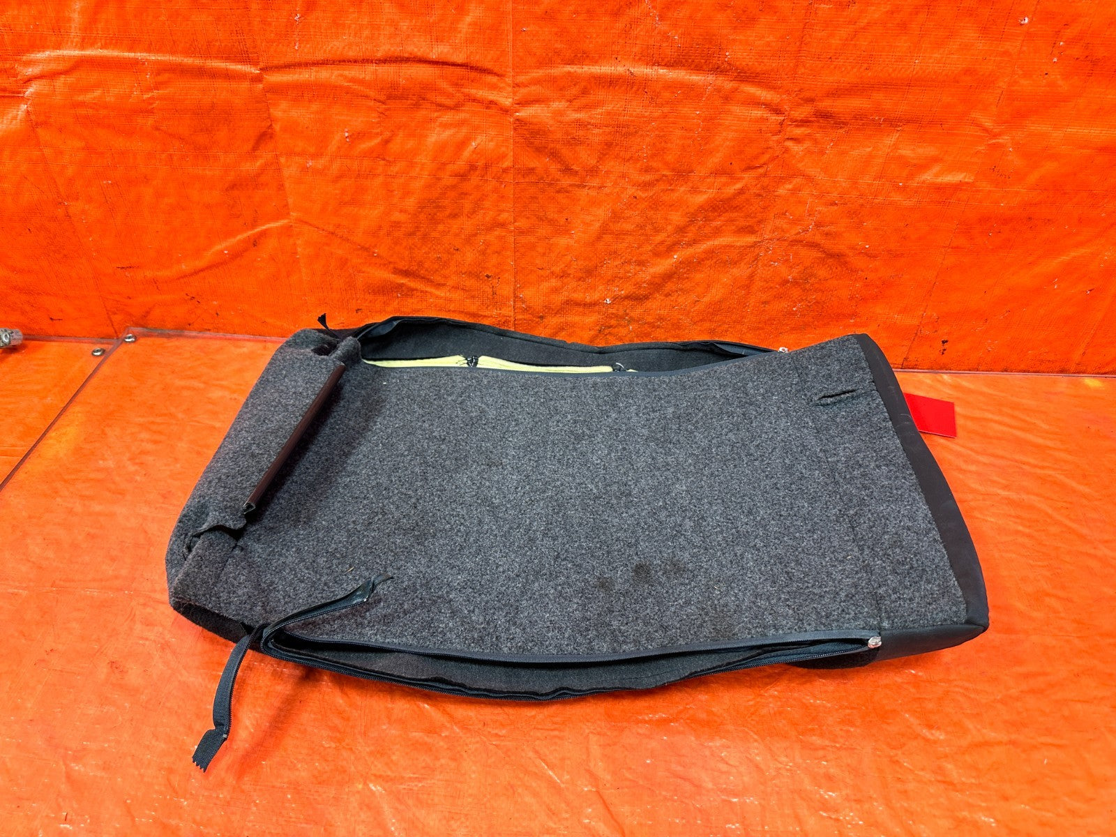 09 14 ACURA TSX PASSENGER RIGHT REAR UPPER SEAT SKIN WRAP BLACK LEATHER OEM 3053