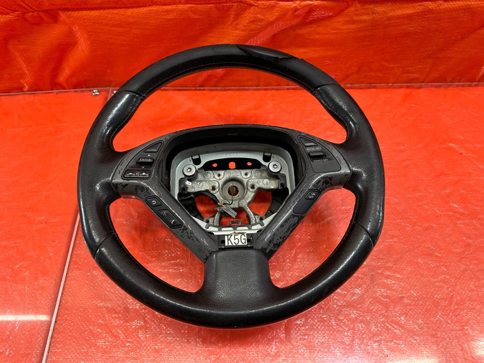 08 15 INFINITI G37 & Q60    2D COUPE  STEERING WHEEL   WEAR READ DESC   OEM #18813