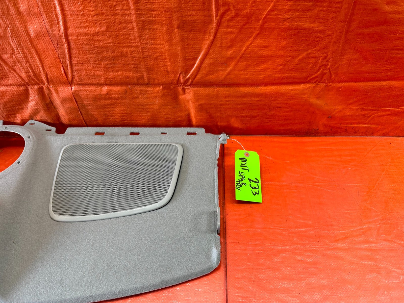 09 14 ACURA TSX   REAR UPPER TRUNK TRIM / SPEAKER COVER   GRAY COLOR   OEM #2332