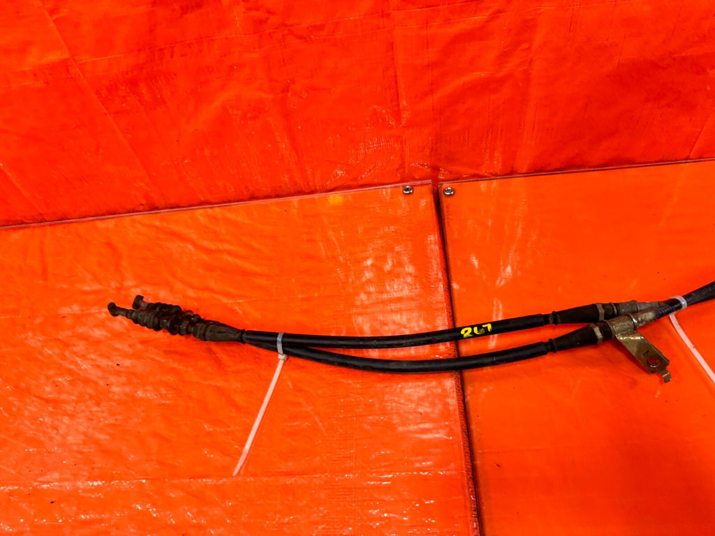 90 93 MAZDA MX 5 MIATA   EMERGENCY PARKING BRAKE CABLE SET CABLES LEFT RIGHT OEM8
