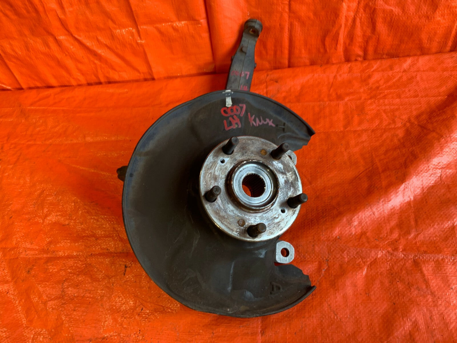 2009 09 ACURA TSX   DRIVER LEFT FRONT SPINDLE KNUCKLE HUB   GOOD BUSHINGS6