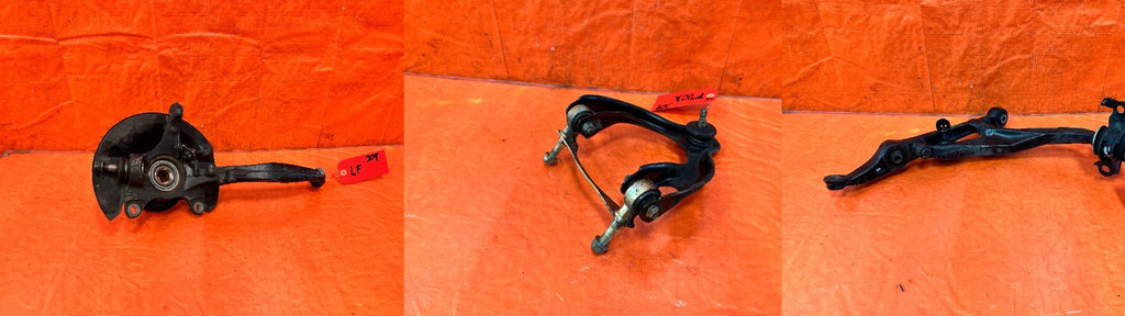 94 01 ACURA INTEGRA DRIVER LEFT FRONT SPINDLE KNUCKLE HUB & LOWER CONTROL ARM 090